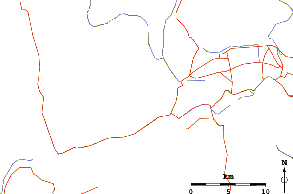 Roads and rivers around Ben Lomond (Otago)