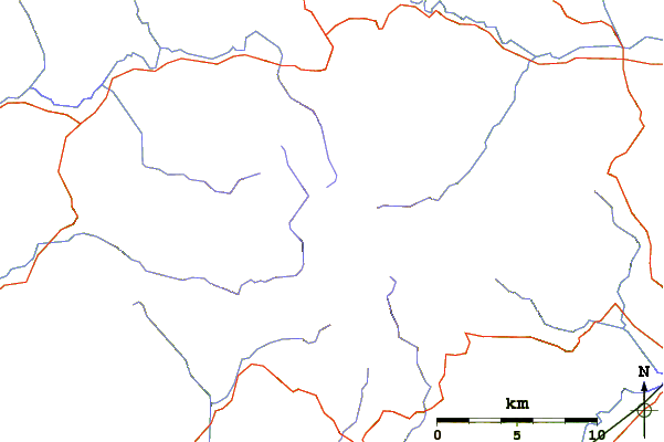 Roads and rivers around Ben Lomond (Tasmania)