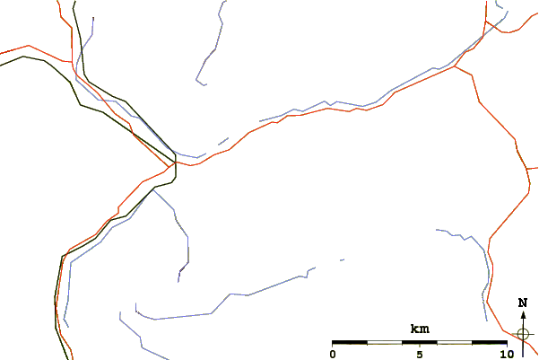 Roads and rivers around Ben More (Crianlarich)