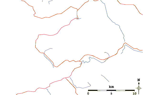 Roads and rivers around Ben More (Mull)