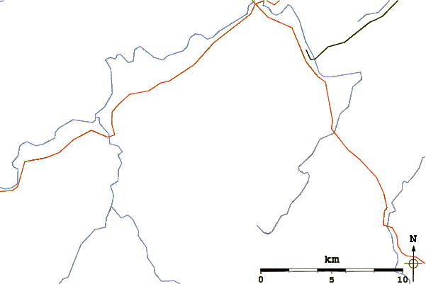 Roads and rivers around Ben Rinnes