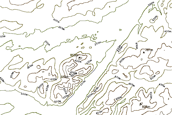 Mountain peaks around Ben Tee