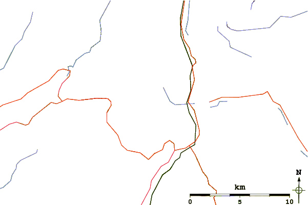 Roads and rivers around Ben Vane