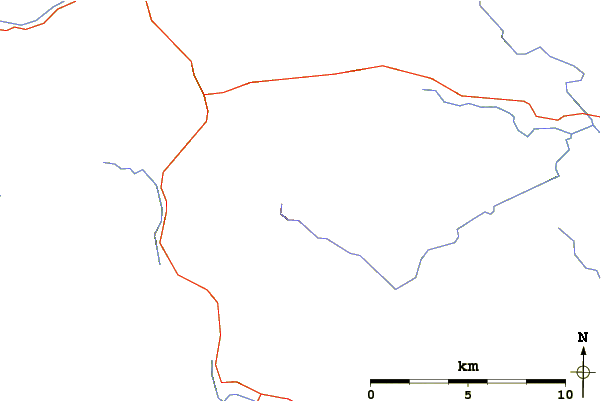 Roads and rivers around Ben Vorlich (Loch Earn)