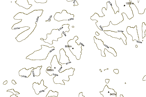 Mountain peaks around Ben Vorlich (Loch Lomond)