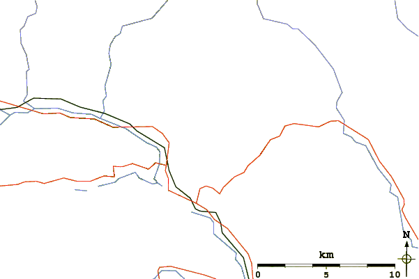 Roads and rivers around Ben Vrackie