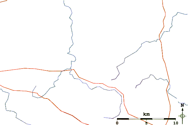 Roads and rivers around Benbradagh