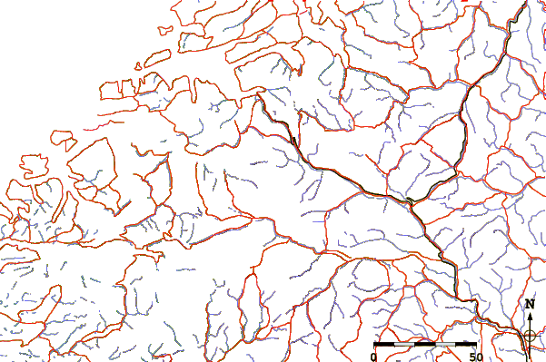 Roads and rivers around Benkehøi