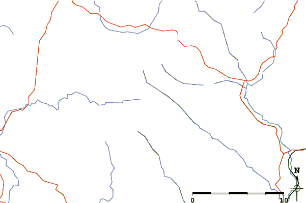 Roads and rivers around Benleagh