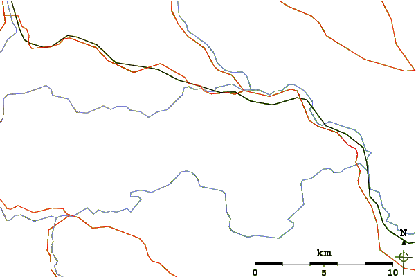 Roads and rivers around Bennachie