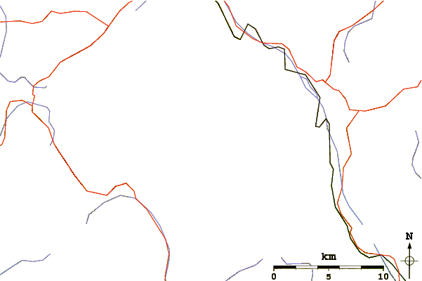 Roads and rivers around Bernina