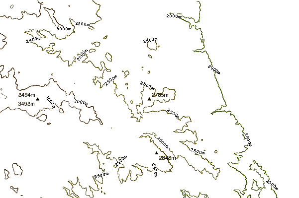 Mountain peaks around Berrian Mountain