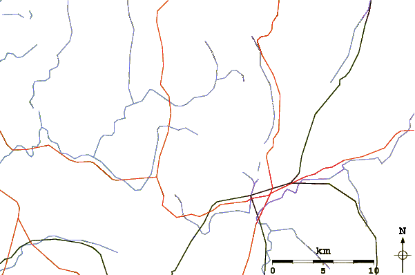 Roads and rivers around Berry Hill (Taconic Mountains)