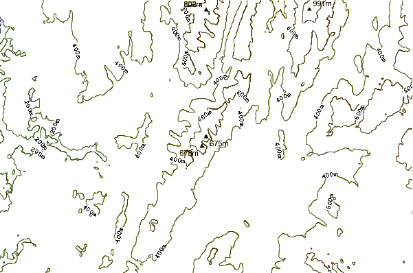 Mountain peaks around Berry Mountain