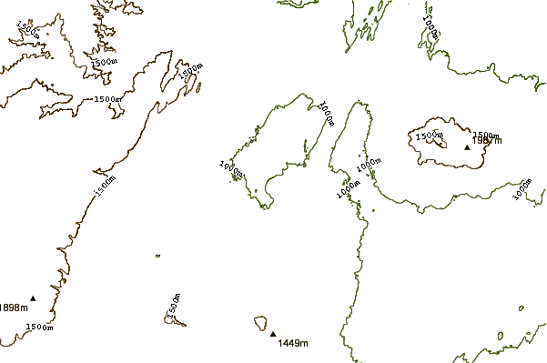 Mountain peaks around Beru