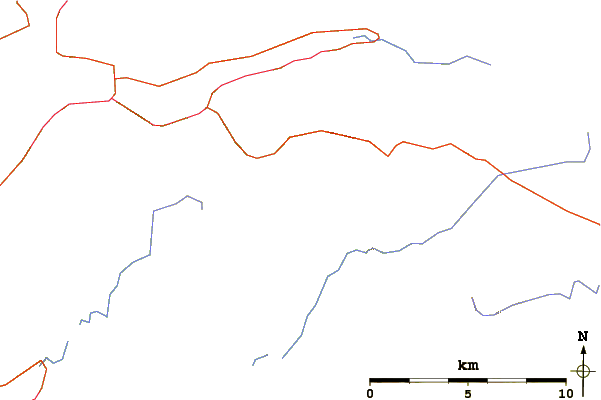 Roads and rivers around Bidean Nam Bian