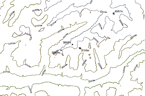 Mountain peaks around Bietschhorn