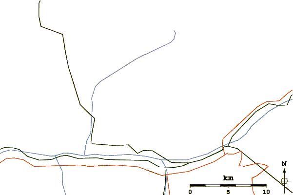 Roads and rivers around Bietschhorn