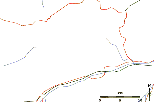 Roads and rivers around Bifertenstock