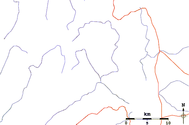 Roads and rivers around Big Bogong