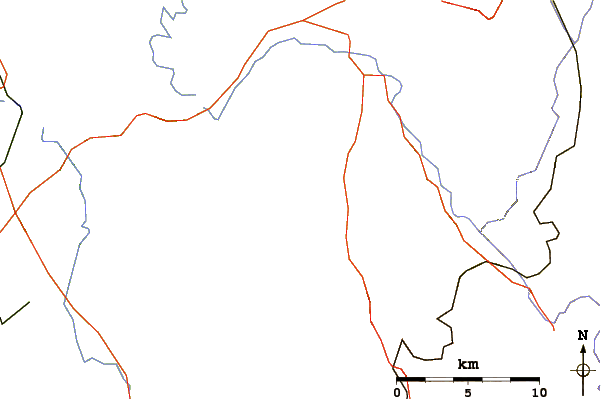 Roads and rivers around Big Cave