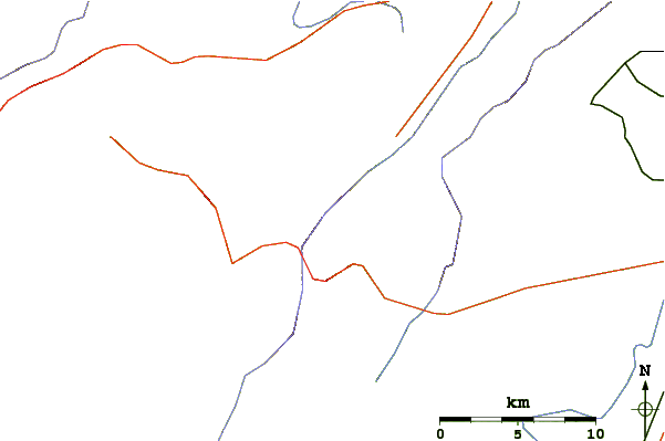 Roads and rivers around Big Mountain