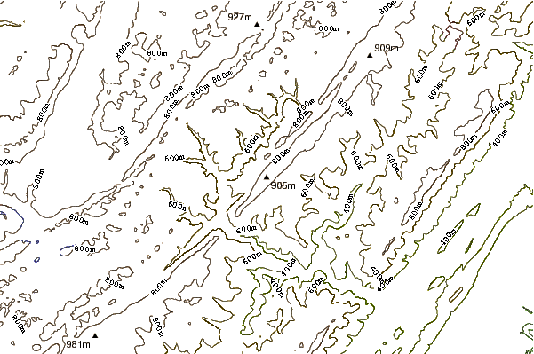 Mountain peaks around Big Savage Mountain