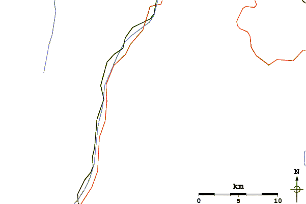 Roads and rivers around Bigerhorn