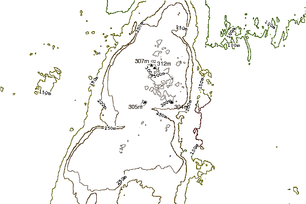 Mountain peaks around Billingen