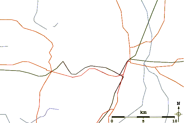 Roads and rivers around Billingen