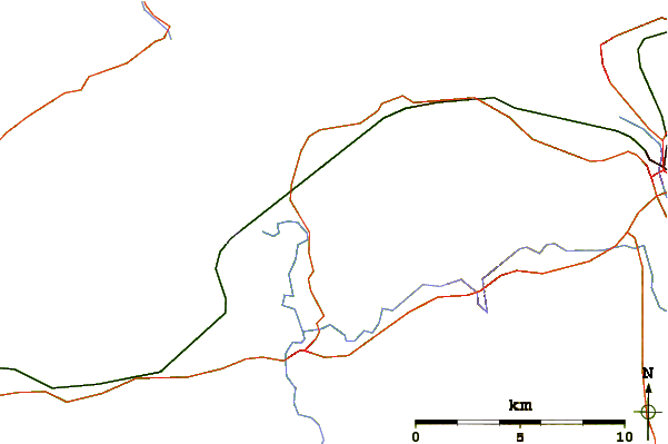 Roads and rivers around Binevenagh