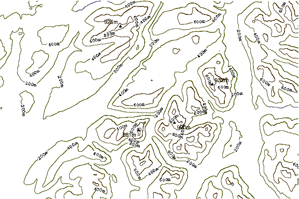 Mountain peaks around Binnein an Fhidhleir