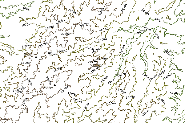 Mountain peaks around Binuluan