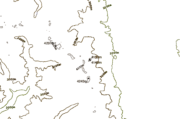 Mountain peaks around Birch Mountain (California)