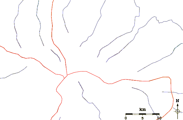 Roads and rivers around Birhan