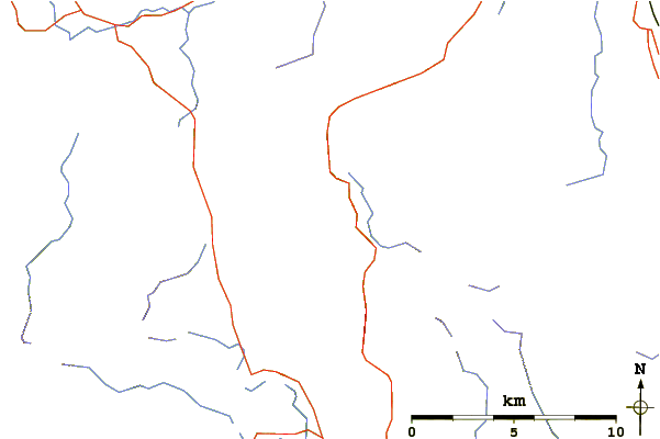 Roads and rivers around Birks (Lake District)