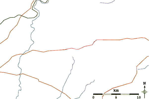 Roads and rivers around Bishop Wilton Wold