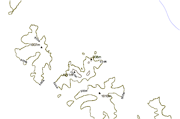 Mountain peaks around Bishop's Mitre (Labrador)