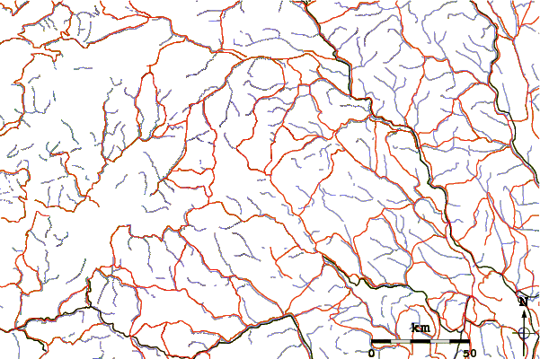Roads and rivers around Bitihorn