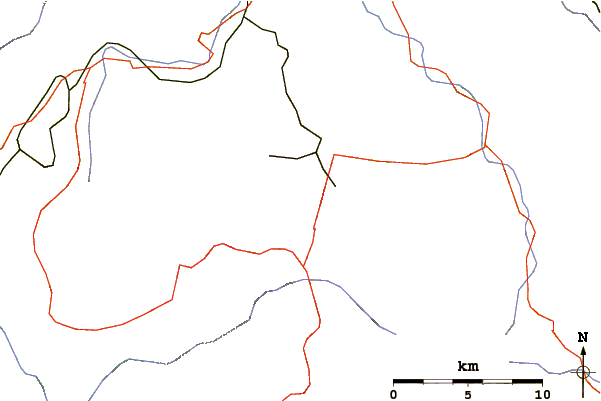 Roads and rivers around Bjelasnica