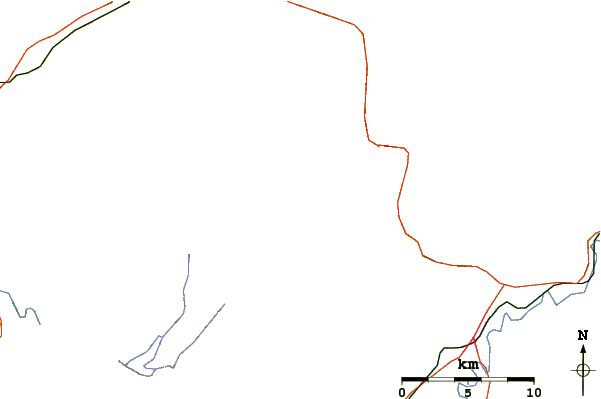 Roads and rivers around Black Balsam Knob