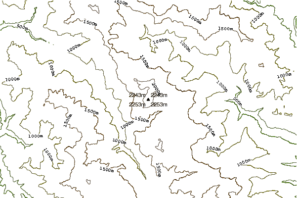 Mountain peaks around Black Butte (Glenn County, California)