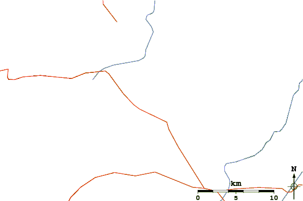 Roads and rivers around Black Butte (Oregon)