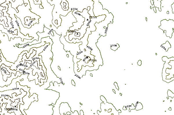 Mountain peaks around Black Cap (mountain)