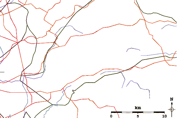 Roads and rivers around Black Chew Head