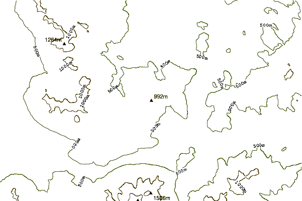 Mountain peaks around Black Crescent Mountain