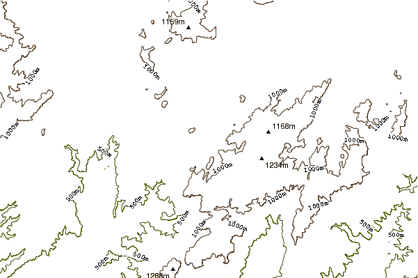 Mountain peaks around Black Jack Mountain