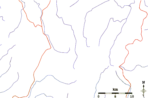 Roads and rivers around Black Jack Mountain