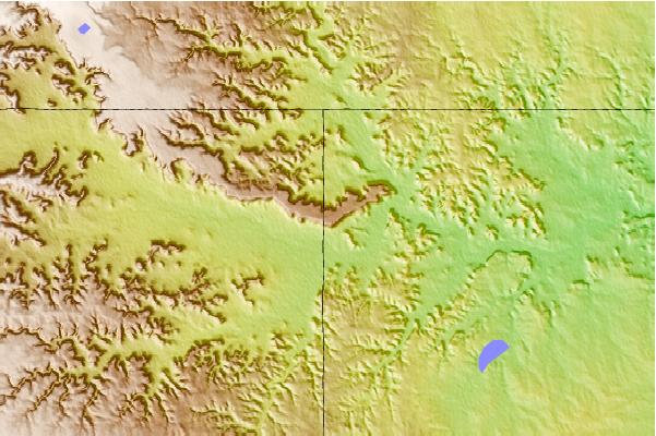 Surf breaks located close to Black Mesa (Oklahoma)