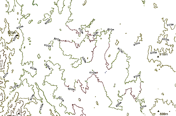 Mountain peaks around Black Mountain (ACT)